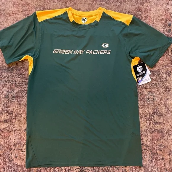Hands‎ High NFL Green Bay Packers Football Short Sleeve Wicking Shirt XL