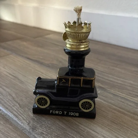 Vintage Mini Oil Kerosene‎ Lamp Stanley Steamer Car 1909- No Shade 4d