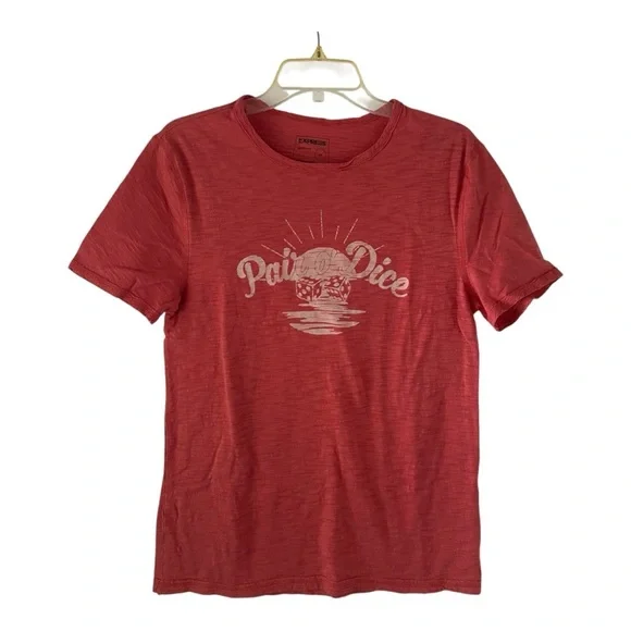 Express Men’s Red Graphic T-Shirt Size XS