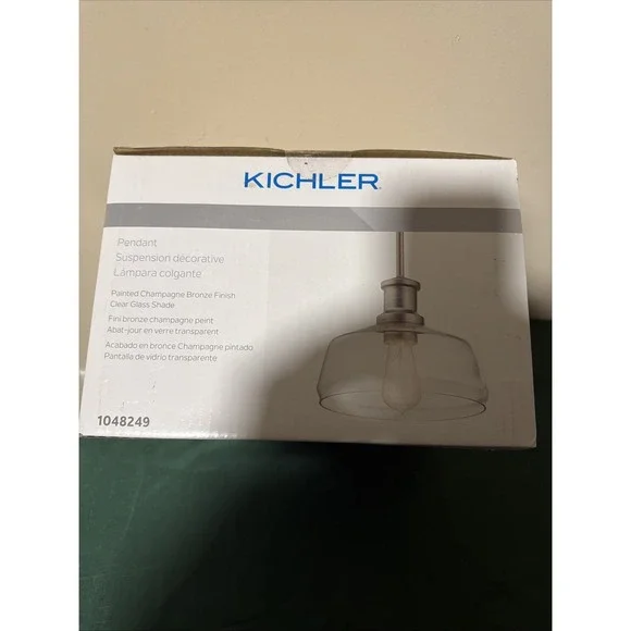 Kichler 1048249 Pendant Light / Ceiling Light. Bronze Finish with Clear Glass