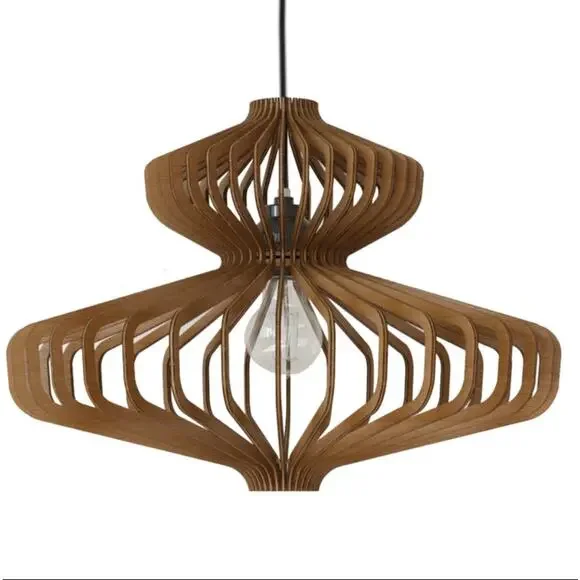 Sertao‎ Shop Frances Modern Wood Pendant Light Natural Contemporary