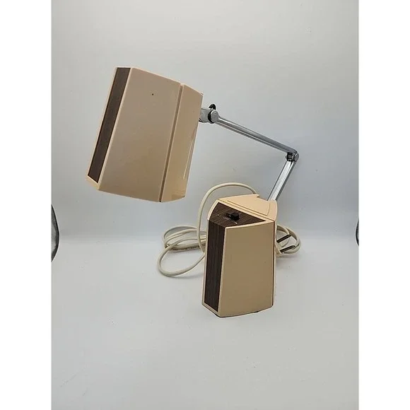 Vintage Hamilton Industries Unusual Six Sided FOLDING LAMP MCM Tested And Works