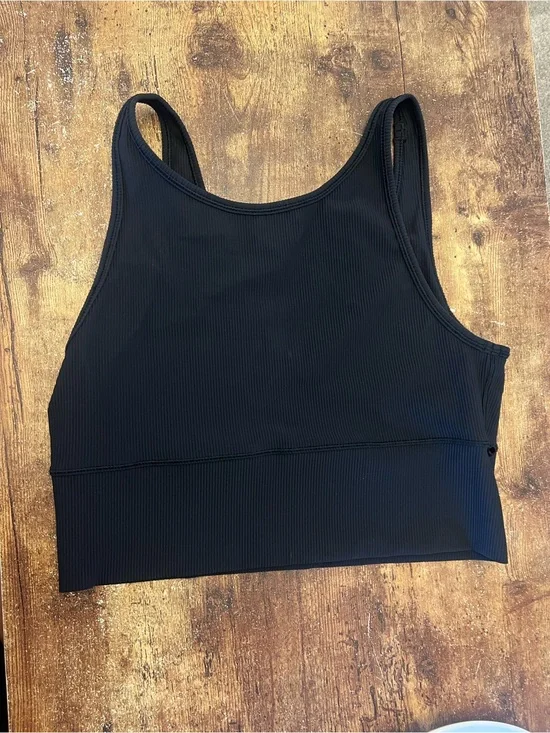 lululemon athletica Black Ribbed Crop Tank