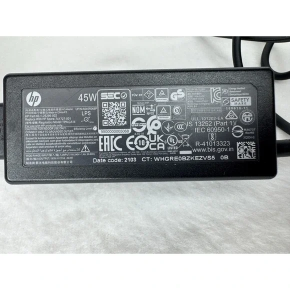 HP 45W Laptop Charger‎ 19.5V 2.31A Blue Tip TPN-CA14 AC Adapter OEM