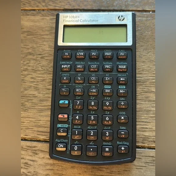 HP 10bII+ Black Financial Calculator