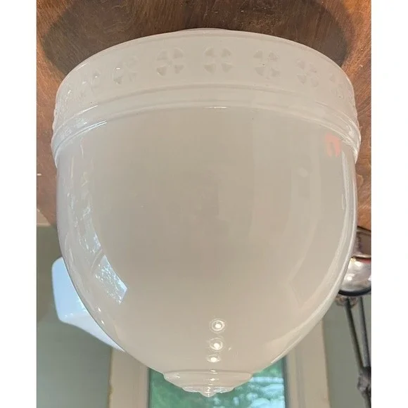 Antique X-Large Acorn Glass Shade Globe Schoolhouse Fixture Pendant 5