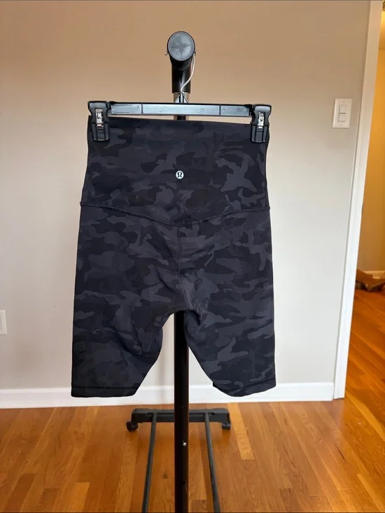 lululemon athletica align Black Camo High-Rise Bike Shorts