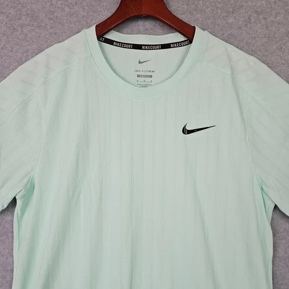 NikeCourt Dri-FIT ADV Slam Mens Tennis Top Mint Green HM6710-353 Medium New