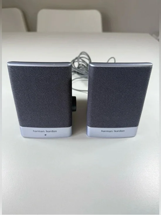 Harman Kardon HP 5187-2105 PC Speakers 3.5mm HP Desktop Set w/Power Cord.TESTED