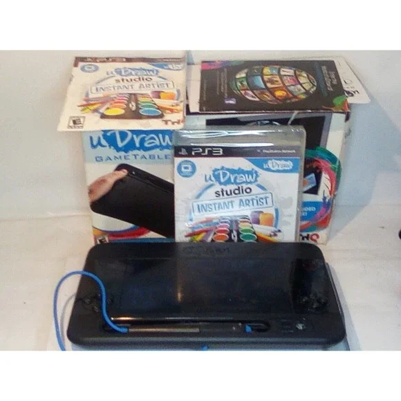 U Draw Playstation 3 ps3 black drawing game tablet and sealed disc