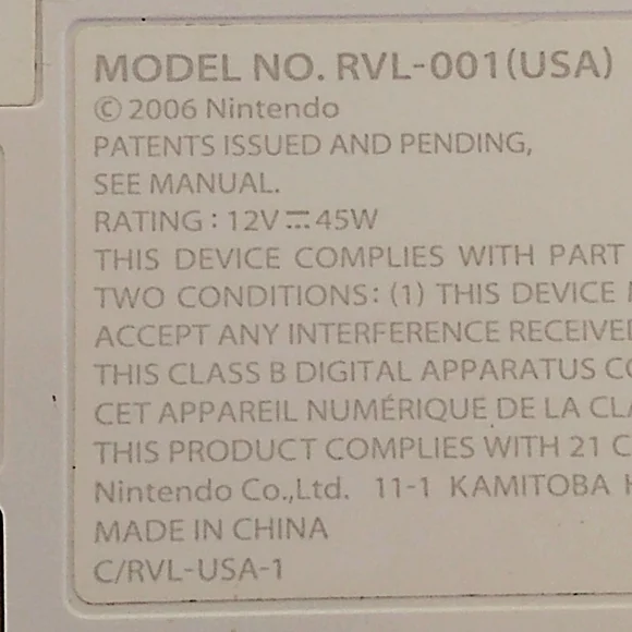 2006 Nintendo Wii Console
