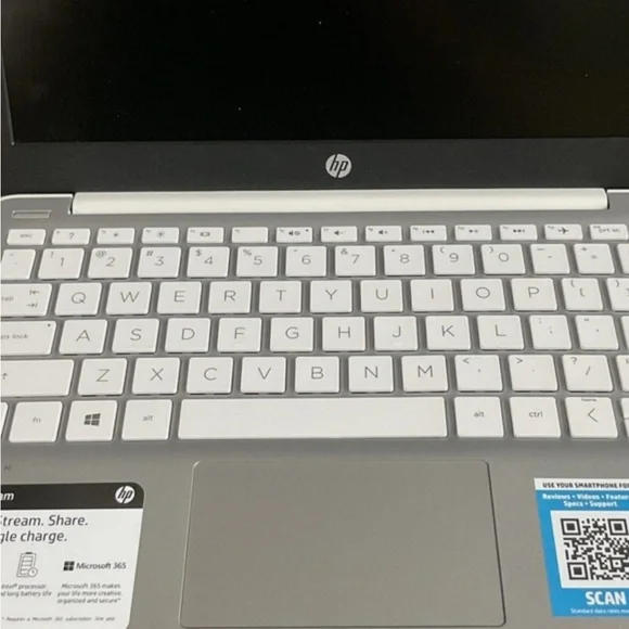 HP Gray and White Laptop
