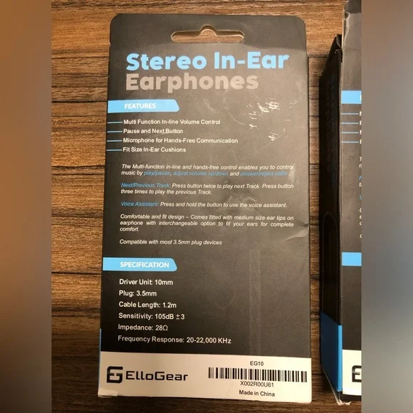 Stereo In-Ear Earphones, Performance Clarity Bass... 3 Pieces