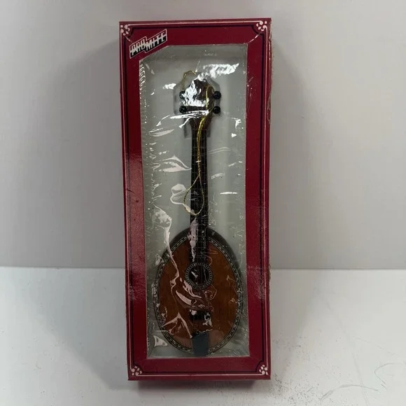 Pro-Mite Mandolin Ornament Unisex OS Brown Excellent Handcrafted Wood Miniature