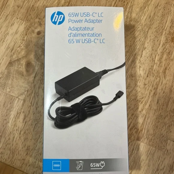 HP 65W USB-C LC Power Adapter (1P3K6AA#ABA) HP Fast Charging Technology New