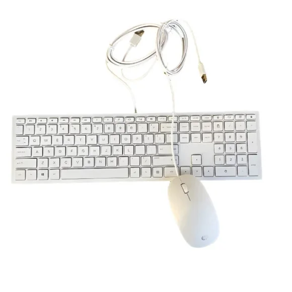 HP White Keyboard and Mouse Combo