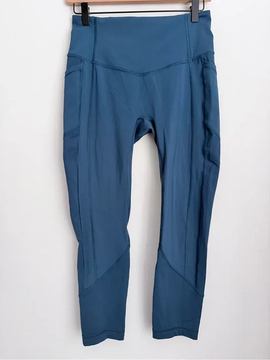 Lululemon All The Right Places Blue Leggings 8