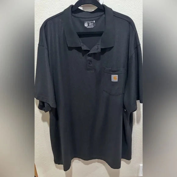 Carhartt Men’s‎ Black Short-Sleeve Pocket Polo 4XL