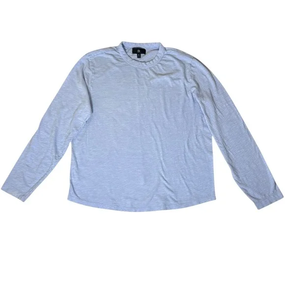 Banana Republic Men's Light Blue Gray Long Sleeve T-Shirt Size‎ XL EUC
