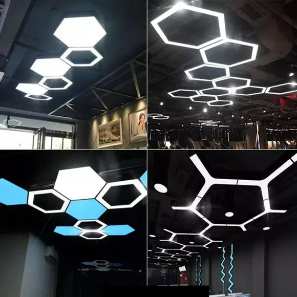 Hexagonal Chandelier - Ceiling Light - Pendant Light Contemporary Ceiling Lights