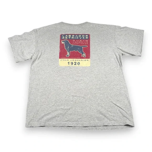 Vintage Labrador Retriever Shirt Adult 2XL XXL Gray Dog American Sportsman 90s