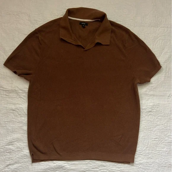 Men’s Alfani Brown Short Sleeve Polo Size XXL