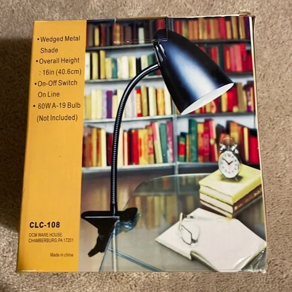 Sleek Desk Clip on Adjustable Lamp