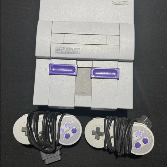 Super Nintendo Entertainment System with Controllers