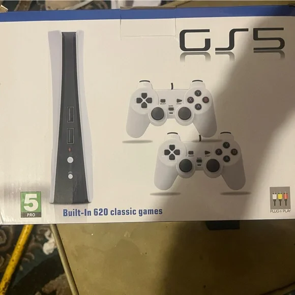 Pro Video Game Console with Dual Controllers - White