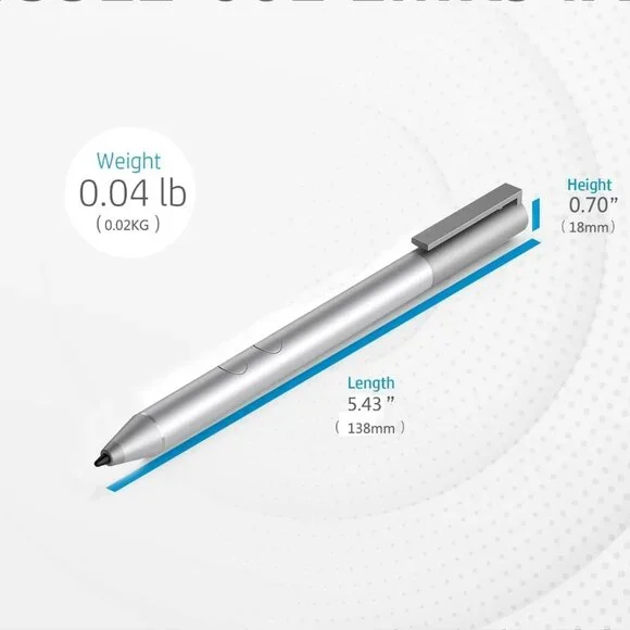 Stylus HP Spectre x360 / Envy / Pavilion Silver Active Pen - NWT