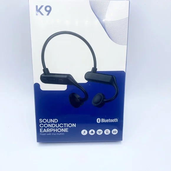 K9 Bluetooth Sound Conduction Earphones - Black