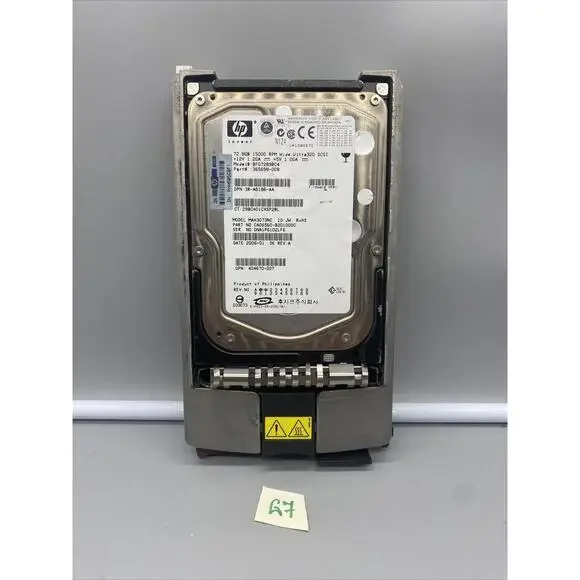 BF07289BC4 HP 72.8 GB 15K ULTRA320 365699-008 SCSI MAX3073NC HDD W/ TRAY