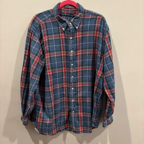 Ralph Lauren Plaid Flannel Lined Button Down