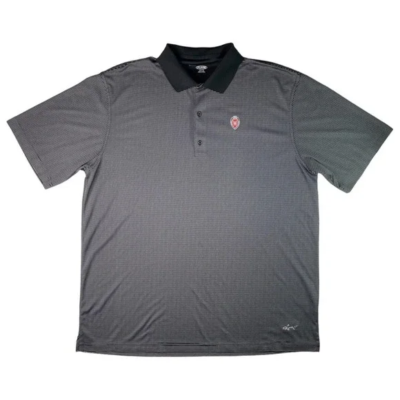 Greg Norman XXL‎ Golf Polo Shirt Microfiber University of Wisconsin Embroidered