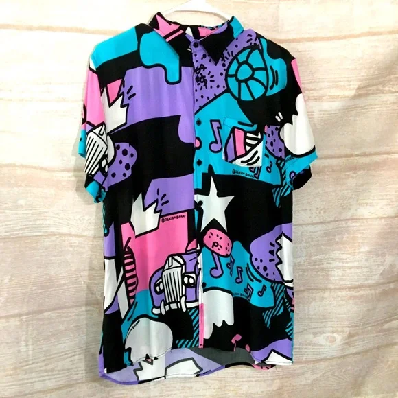 Reason 90s vibe Button down Shirt