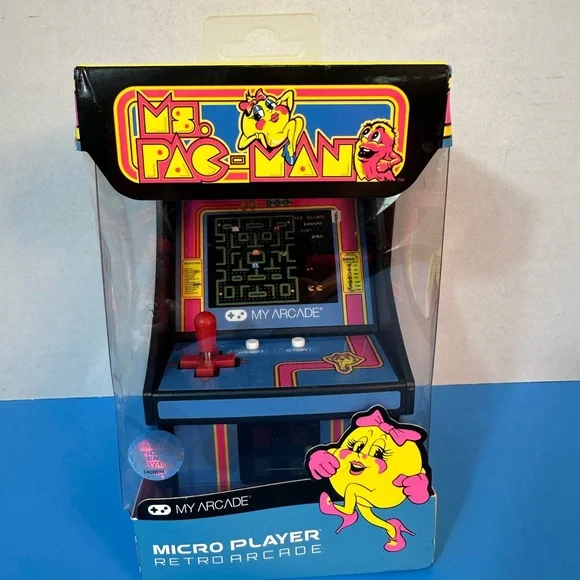 Arcade Ms. Pac-Man Micro Player - Black and Blue