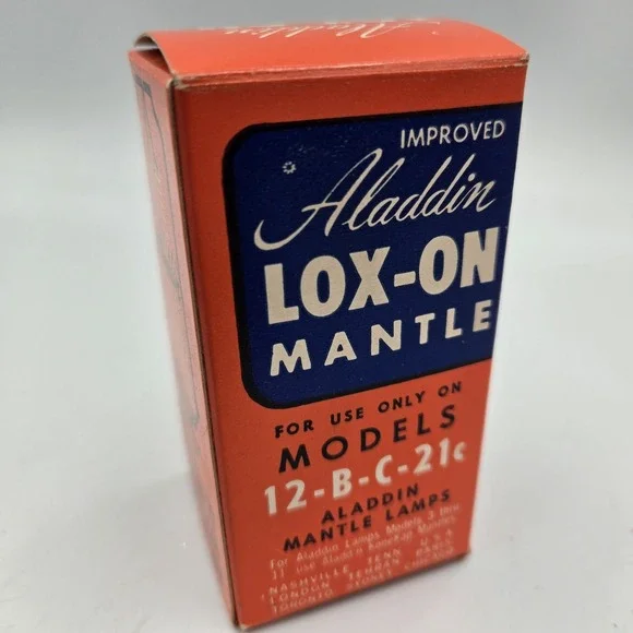 Vintage ALADDIN LOX-ON MANTLE for 12-B-C-21c Models ‎ # 24203 New Old Stock