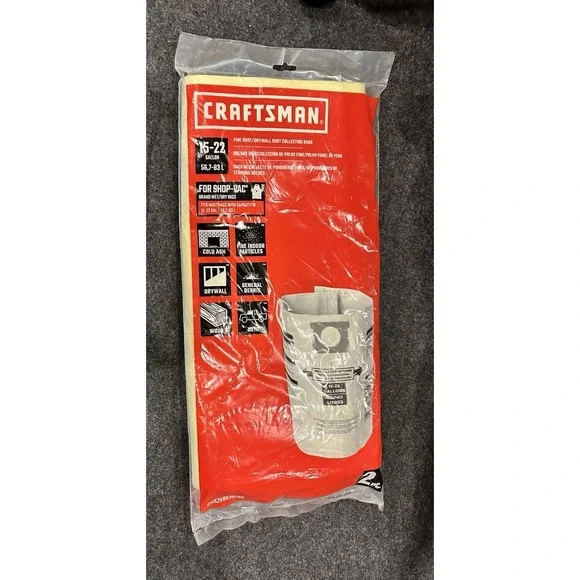 CRAFTSMAN Shop-Vac CMXZVBE38769 Fine Dust-Drywall Dust 2 Bags Sealed New