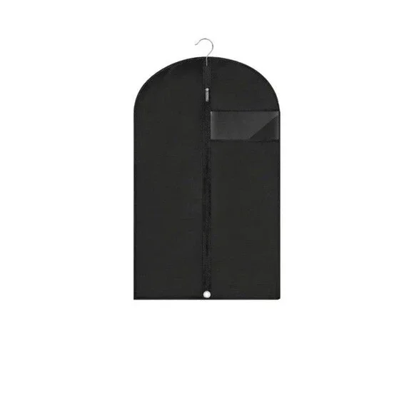 2 Pack! Dress Bags for Gowns Long,45'' Garment Bag Suit Bag for Travel(Black)