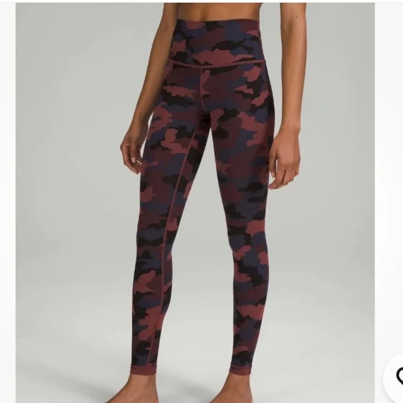 Lululemon Wunder Under Hi Rise Leggings Smokey Camo Sz 4
