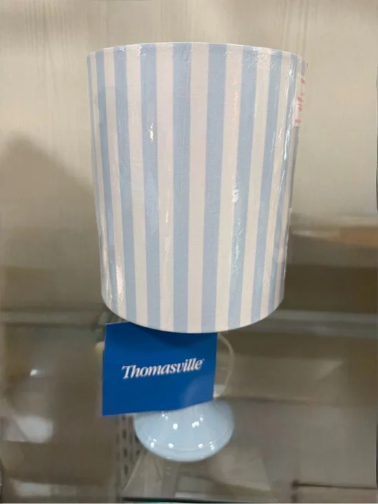Thomasville Blue & White Striped Table Lamp ~ Charming Cottage
