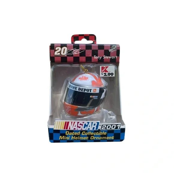 Tony Stewart NASCAR 2001‎ Dated Collectible Mini Helmet Ornament #20 Racing