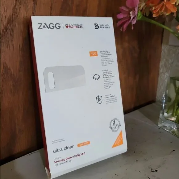 NIB Zagg Invisible Shield cover for Samsung Z Flip 3: screen protector