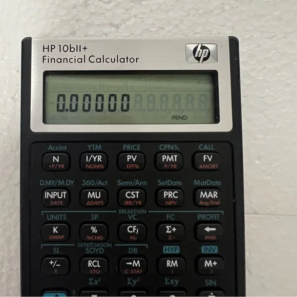 HP 10bII+ Black Financial Calculator