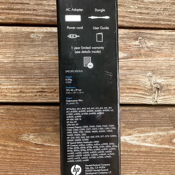 HP Black AC Adapter with Power Cord