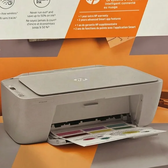 New HP DeskJet 2734e color wireless printer