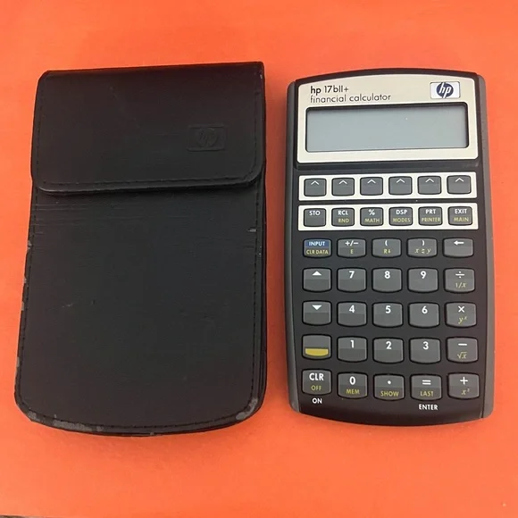 HP 17bII+ Financial Calculator with Black Case