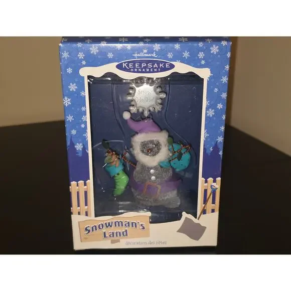 2003‎ Snowmans Land Snow Ho Ho Hallmark Christmas Tree Ornament QP1107