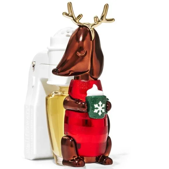 Bath & Body Works Hot Cocoa Dog Adjustable Nightlight Wallflowers Plug-In