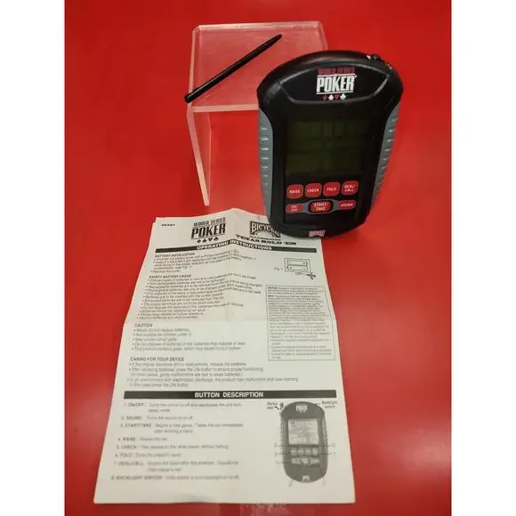 Bicycle Texas Hold Em Poker Handheld Game World Series Illuminated